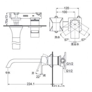 Ảnh công trình thực tế Vòi Lavabo TOTO TLG08308B Gật Gù Nóng Lạnh Gắn Tường GC (2 Lỗ)