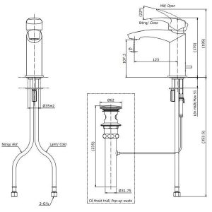 Ảnh công trình thực tế Vòi Lavabo TOTO TLG09301V Gật Gù Nóng Lạnh GM