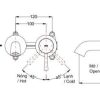 Vòi Lavabo TOTO TLS02307B Gật Gù Nóng Lạnh Gắn Tường LN (2 Lỗ) - ảnh 2