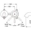 Vòi Lavabo TOTO TLS02308B Gật Gù Nóng Lạnh Gắn Tường LN (2 Lỗ) - ảnh 2
