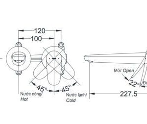 Ảnh công trình thực tế Vòi Lavabo TOTO TLS04309B Gật Gù Nóng Lạnh Gắn Tường LF (2 Lỗ)