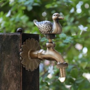 Ảnh công trình thực tế Vòi nước lạnh Kanly GCT02 gắn tường bằng đồng cổ điển