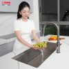 Vòi rửa bát dây rút Konox Venice Gun Metal - ảnh 9