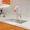 Vòi rửa bát dây rút Konox Lasi Orange - ảnh 3