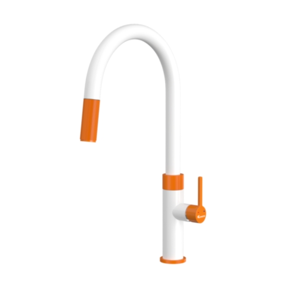 Vòi rửa bát dây rút Konox Lasi Orange