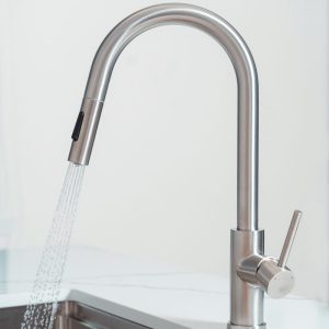 Ảnh công trình thực tế Vòi rửa bát dây rút Konox Reno