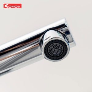 Ảnh công trình thực tế Vòi rửa bát dây rút Konox Stream Smart Chrome