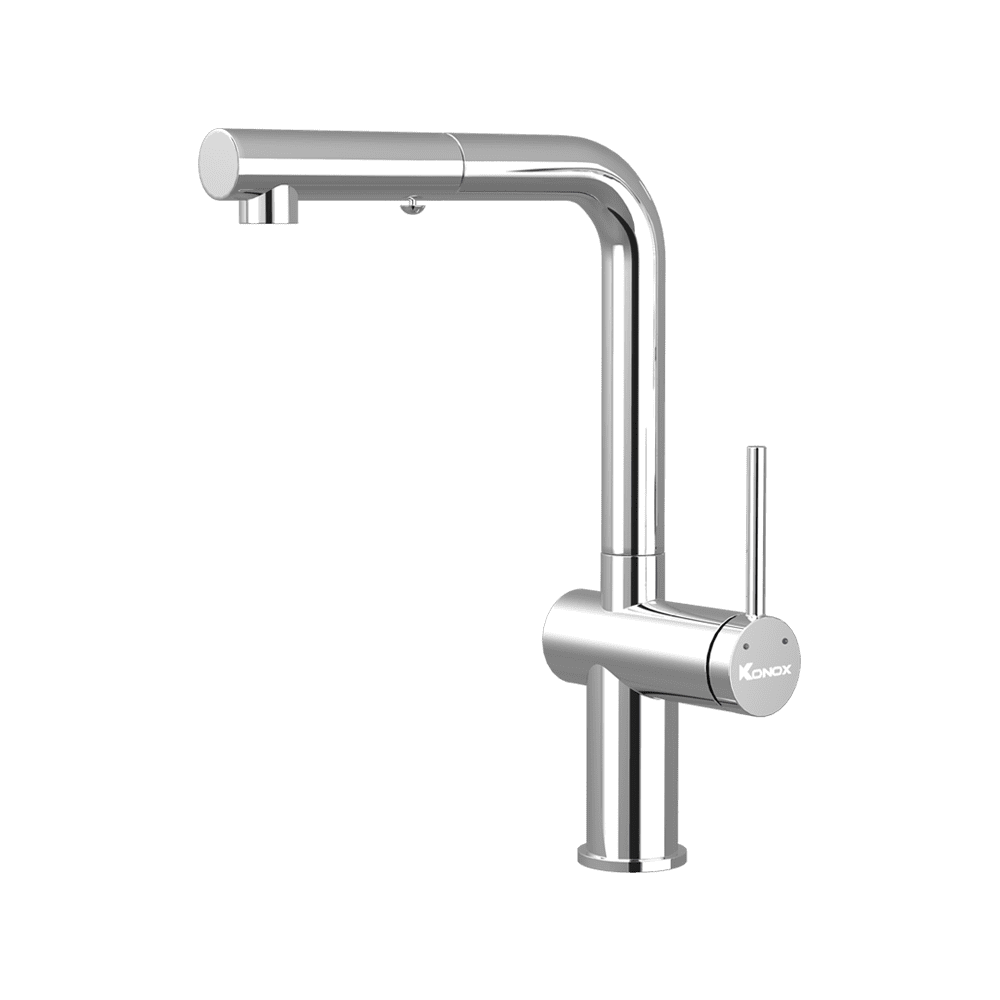 Vòi rửa bát dây rút Konox Stream Chrome