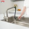 Vòi rửa bát dây rút Konox Volta Nickel - ảnh 6