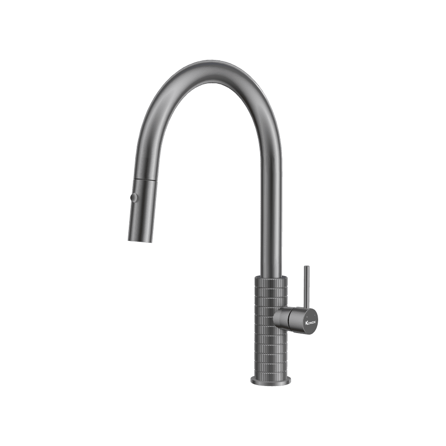 Vòi rửa bát dây rút Konox Venice Gun Metal