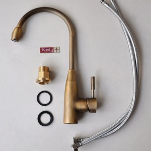 Ảnh công trình thực tế Vòi rửa bát Kanly GCC01 nóng lạnh bằng đồng cổ điển