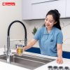 Vòi rửa bát thân mềm 3 đường nước Konox Combi Chrome - ảnh 9