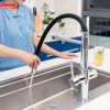 Vòi rửa bát thân mềm 3 đường nước Konox Combi Chrome - ảnh 10