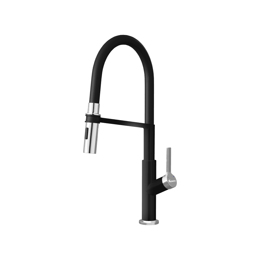 Vòi rửa bát thân mềm Konox Tema Black