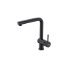 Vòi Rửa Chén HAFELE HT21-GH1P250 577.55.390 Nóng Lạnh Có Dây Rút Màu Đen