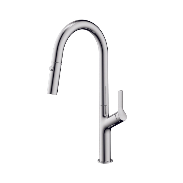 Vòi rửa chén Hafele LUX-P HT25-SH1F449 570.85.043 dây rút màu Chrome bóng