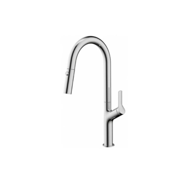 Vòi rửa chén Hafele LUX-P HT25-SH1F449 570.85.045 dây rút màu Chrome mờ