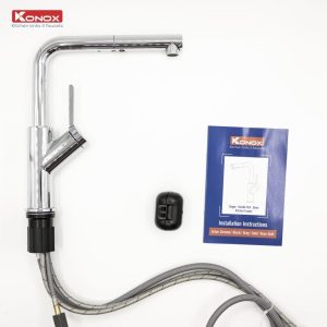 Ảnh công trình thực tế Vòi Rửa Chén KONOX Artan Chrome Dây Rút