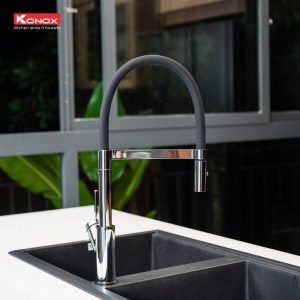 Ảnh công trình thực tế Vòi Rửa Chén KONOX Bian Dây Rút