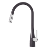 Vòi Rửa Chén KONOX Curva Black Dây Rút Màu Đen