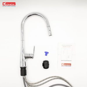 Ảnh công trình thực tế Vòi Rửa Chén KONOX Curva Chrome Dây Rút