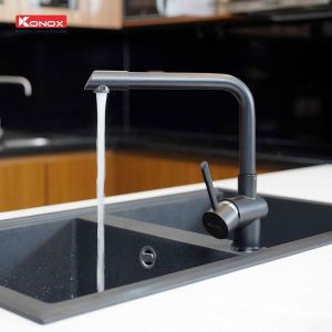 Ảnh công trình thực tế Vòi Rửa Chén KONOX Felix Black
