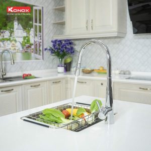 Ảnh công trình thực tế Vòi Rửa Chén KONOX KN1901C Dây Rút