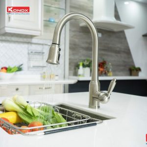 Ảnh công trình thực tế Vòi Rửa Chén KONOX KN1905 Dây Rút