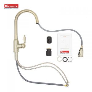 Ảnh công trình thực tế Vòi Rửa Chén KONOX KN1905 Dây Rút