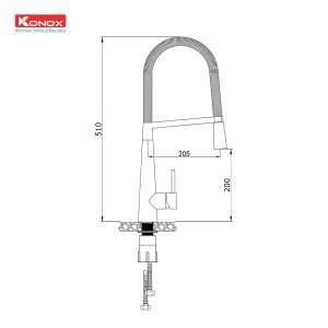 Ảnh công trình thực tế Vòi Rửa Chén KONOX KN1909 Dây Rút