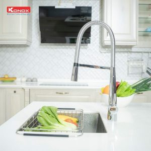 Ảnh công trình thực tế Vòi Rửa Chén KONOX KN1909 Dây Rút