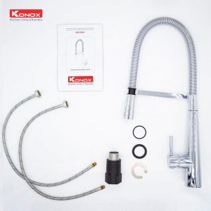 Ảnh công trình thực tế Vòi Rửa Chén KONOX KN1909 Dây Rút
