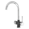Vòi Rửa Chén KONOX Trim-Water Black 3 Đường Nước