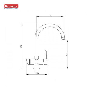 Ảnh công trình thực tế Vòi Rửa Chén KONOX Trim-Water Chrome 3 Đường Nước