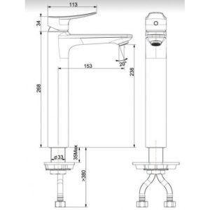 Ảnh công trình thực tế Vòi Rửa Lavabo American Standard WF-0902 Milano Cổ Cao Nóng Lạnh