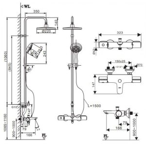Ảnh công trình thực tế Vòi Sen Cây INAX BFV-3415T-3C Nhiệt Độ