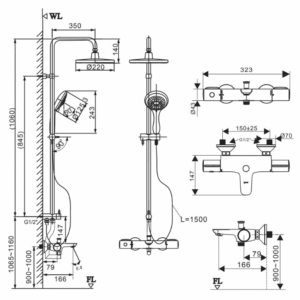 Ảnh công trình thực tế Vòi Sen Cây INAX BFV-3415T Nhiệt Độ