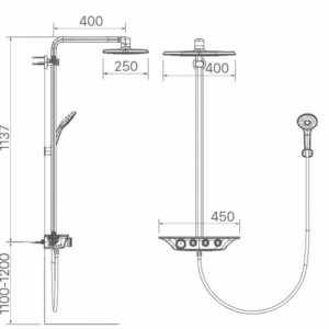 Ảnh công trình thực tế Vòi Sen Cây INAX BFV-655T Nhiệt Độ