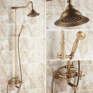 Ảnh công trình thực tế Vòi Sen Cây Kanly GCS13 Nóng Lạnh Cổ Điển Đồng Thau