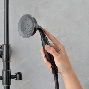 Ảnh công trình thực tế Vòi Sen Cây Kanly GCS13B Nóng Lạnh Cổ Điển Màu Đen