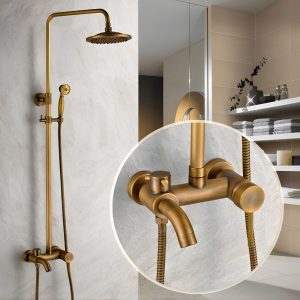 Ảnh công trình thực tế Vòi Sen Cây Kanly GCS18 Nóng Lạnh Cổ Điển Đồng Thau