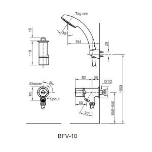 Ảnh công trình thực tế Vòi Sen Tắm INAX BFV-10-1C Nước Lạnh