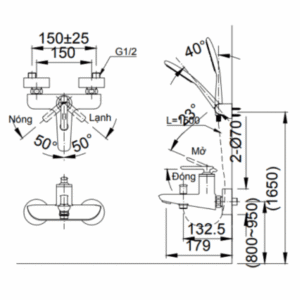 Ảnh công trình thực tế Vòi Sen Tắm INAX BFV-4103S-5C Nóng Lạnh