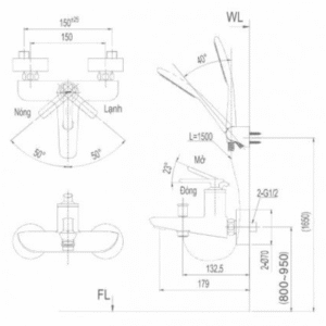 Ảnh công trình thực tế Vòi Sen Tắm INAX BFV-4103S Nóng Lạnh