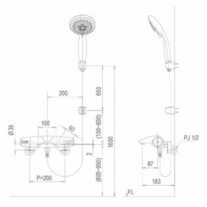 Ảnh công trình thực tế Vòi Sen Tắm INAX BFV-5103T-3C Nhiệt Độ