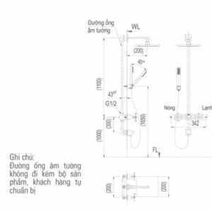 Ảnh công trình thực tế Vòi Sen Tắm INAX BFV-81SEHW Âm Tường
