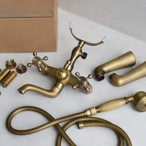 Ảnh công trình thực tế Vòi Sen Tắm Kanly GCS02 Nóng Lạnh Đồng Thau Cổ Điển