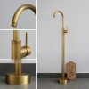 Vòi Sen Xả Bồn Tắm Kanly GCAH6 Nóng Lạnh Đặt Sàn Đồng Thau Cổ Điển - ảnh 2