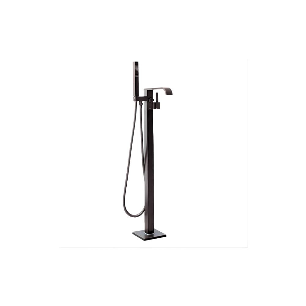 Vòi Sen Xả Bồn Tắm Kanly GCS07B Nóng Lạnh Đặt Sàn Cổ Điển Màu Đen