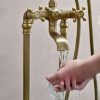 Vòi Sen Xả Bồn Tắm Kanly GCS09 Nóng Lạnh Đặt Sàn Cổ Điển Đồng Thau - ảnh 2